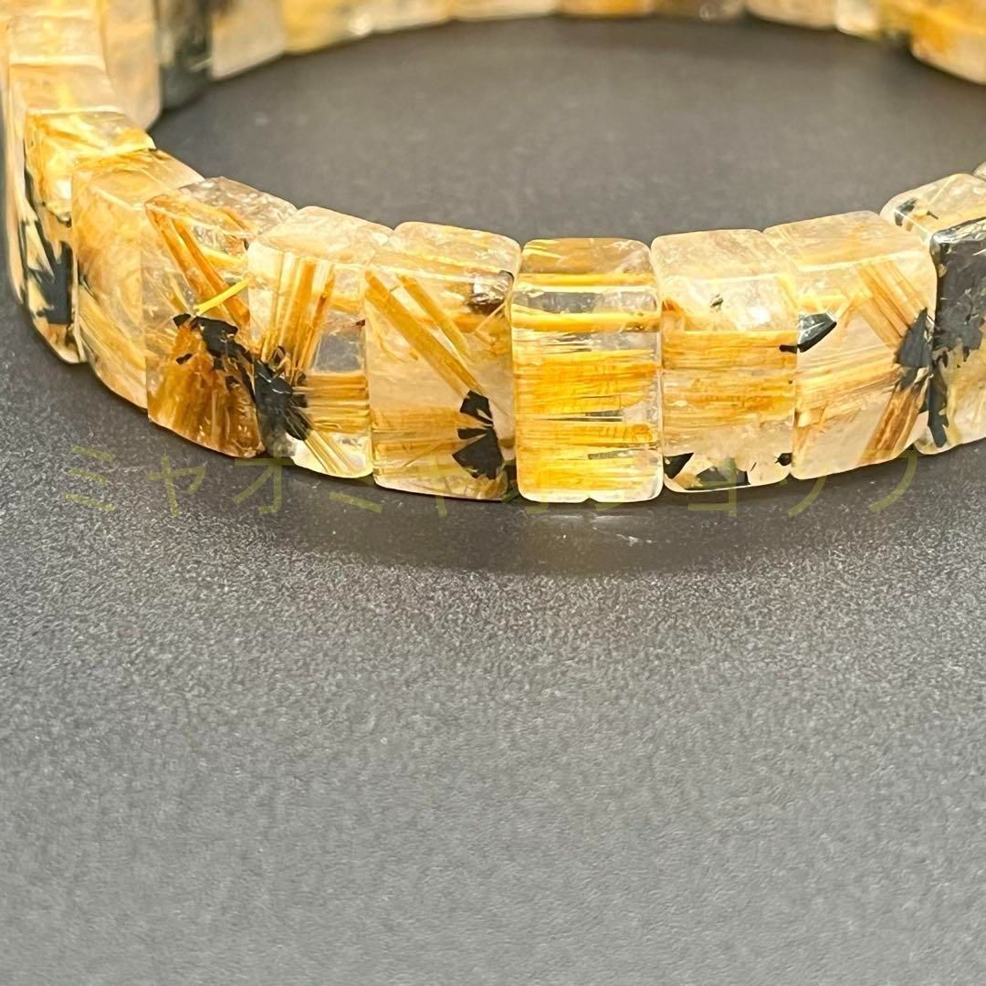 ゴールドルチル バングル タイタンルチル 太陽ルチル ブレスレット パーツ バングル ブレスレット 金針 金運 天然石