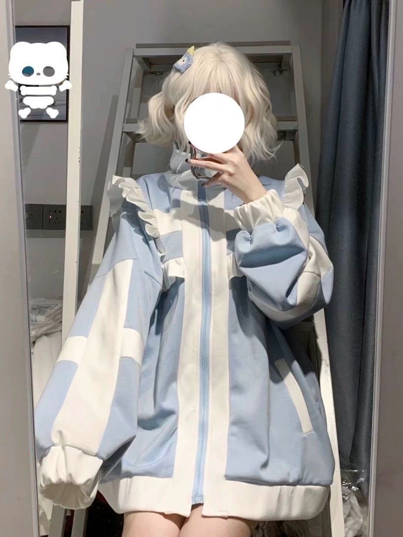 天使界隈　ジャージ　パーカー　セットアップ　十字架　サブカル　水色界隈 天使界隈 水色界隈 サブカル 天使 ジャージ 水色パーカー – 個性
