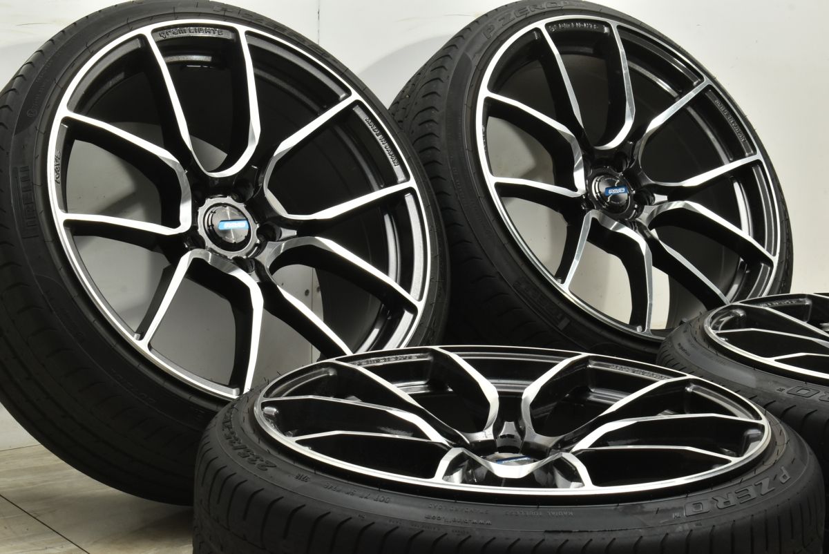 程度良好品 RAYS グラムライツ AZURE 57ANA 20in 9.5J 38 PCD114.3 ピレリ PZERO 235 35ZR20 クラウン カムリ アコード オデッセイ