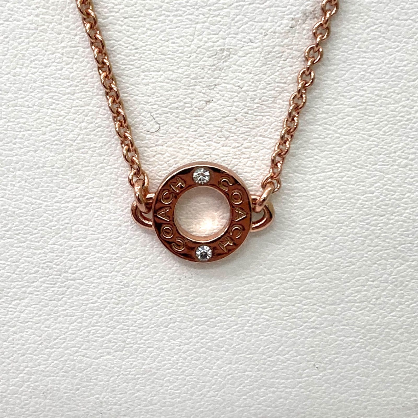 COACH】コーチ ネックレス ゴールドカラー ストーン アクセサリー
