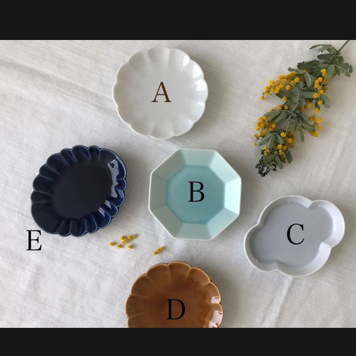 東京オリンピック2020 岐阜県美濃焼　MAMEZARA 豆皿02新品未使用品 haku_mamezara_geometry_2set_i_