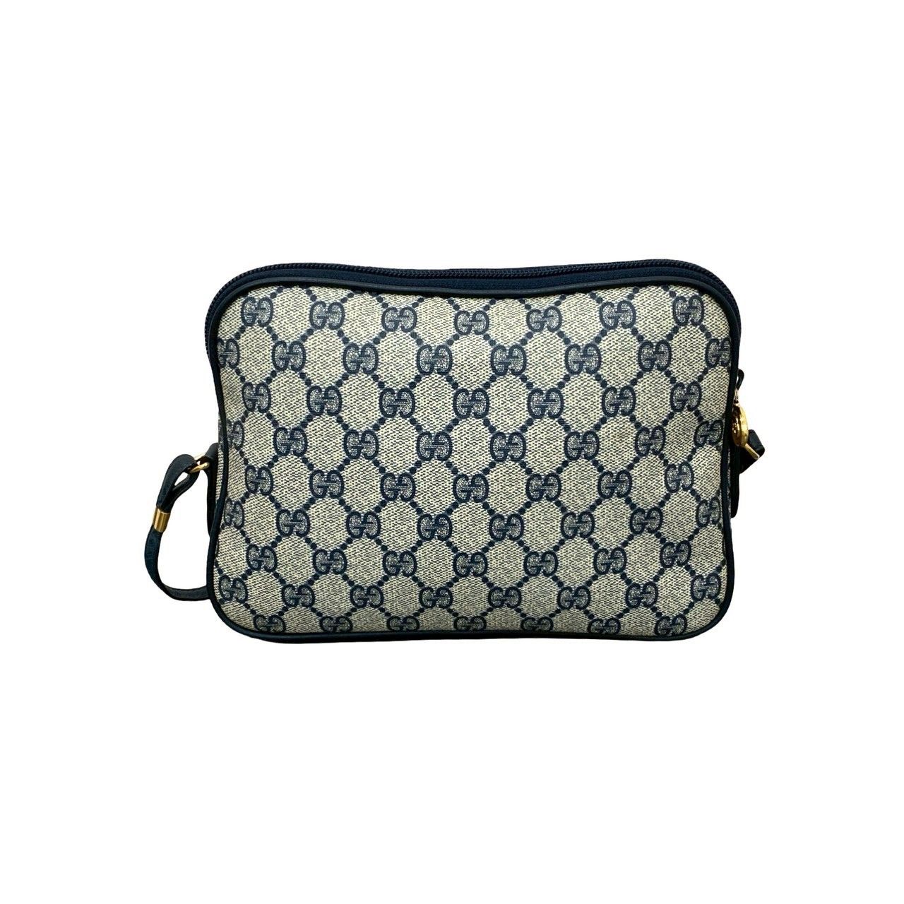 極 美品 GUCCI グッチ オールドグッチ ヴィンテージ GG ロゴ レザー 