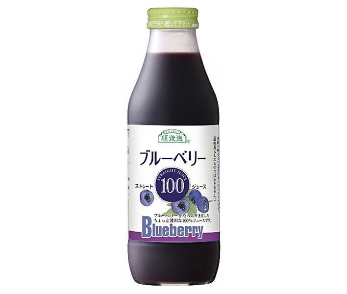 マルカイ 順造選 ブルーベリー100 500ml瓶×12本入× 2ケース ｜ 果汁 ジュース ブルーベリー フルーツ 果実