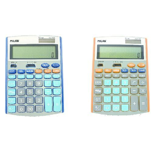 まとめ 紀寺商事 カリキュレーター MILAN カリキュレーター 12桁 ブルー 153512B ×3セット