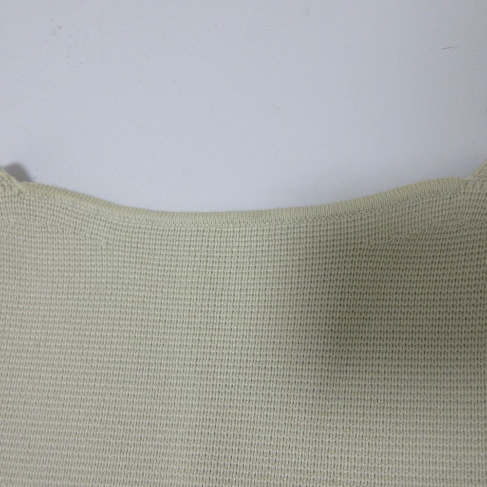  Drawer ドゥロワー SUMMER ミラノ編み Vネック ニットジレ ベスト ライトベージュ レディース 古着 ベスト ジレ ベスト ジレ ビスチェ