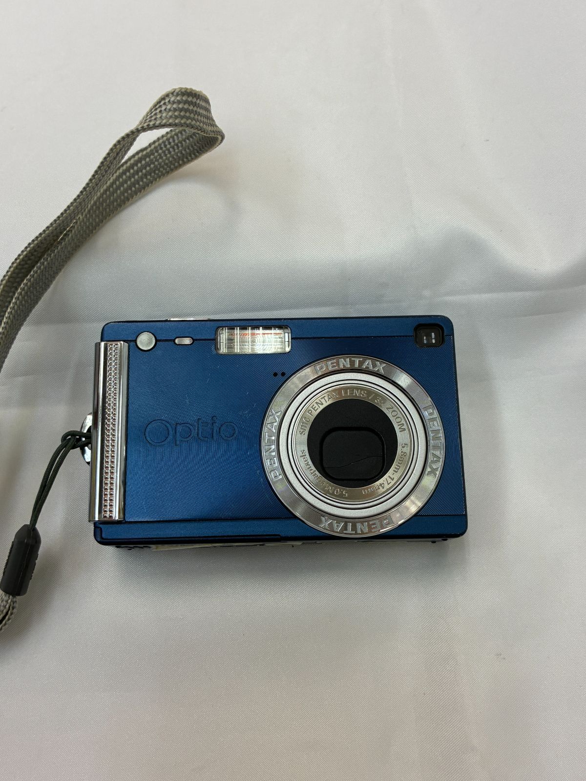 N 稼働品 PENTAX optio S5i デジタル コンパクト カメラ ペンタックス ブルー おしゃれ お出かけ 記念撮影