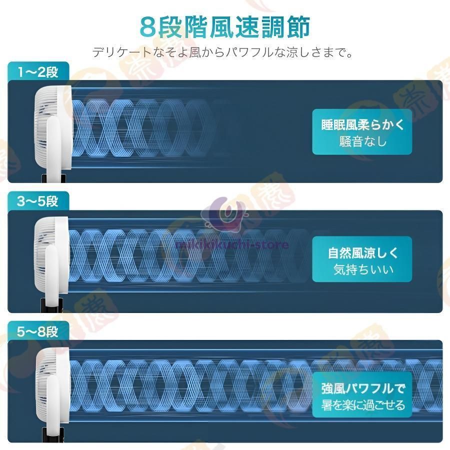 充電式 8段階風量