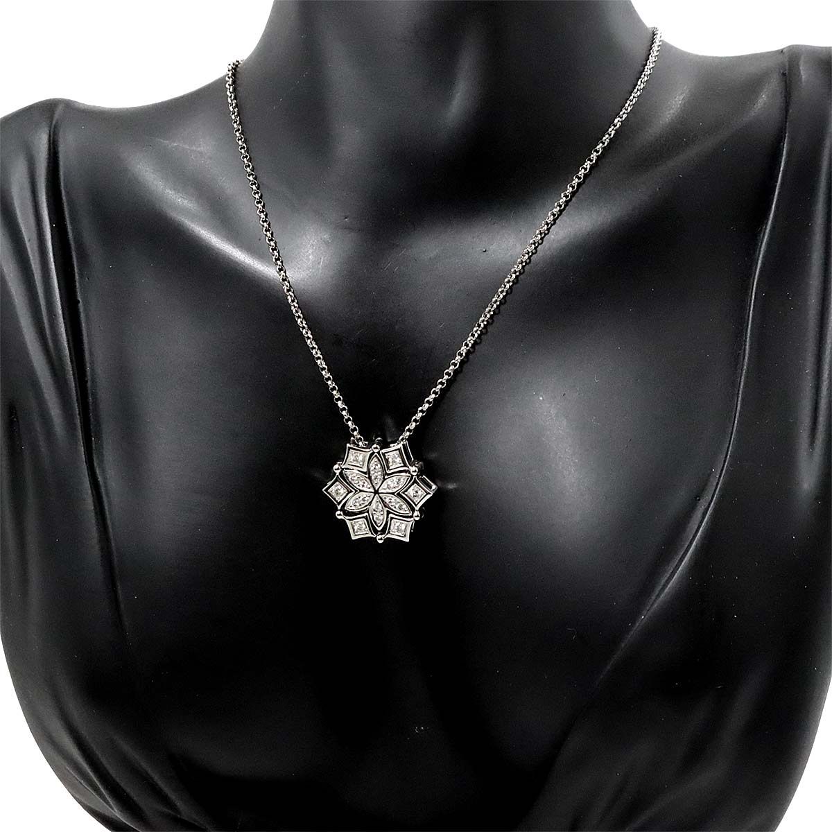 タサキ TASAKI ダイヤ 0.37ct ネックレス 50cm K18 WG ホワイトゴールド 750 田崎真珠 Necklace 90243991