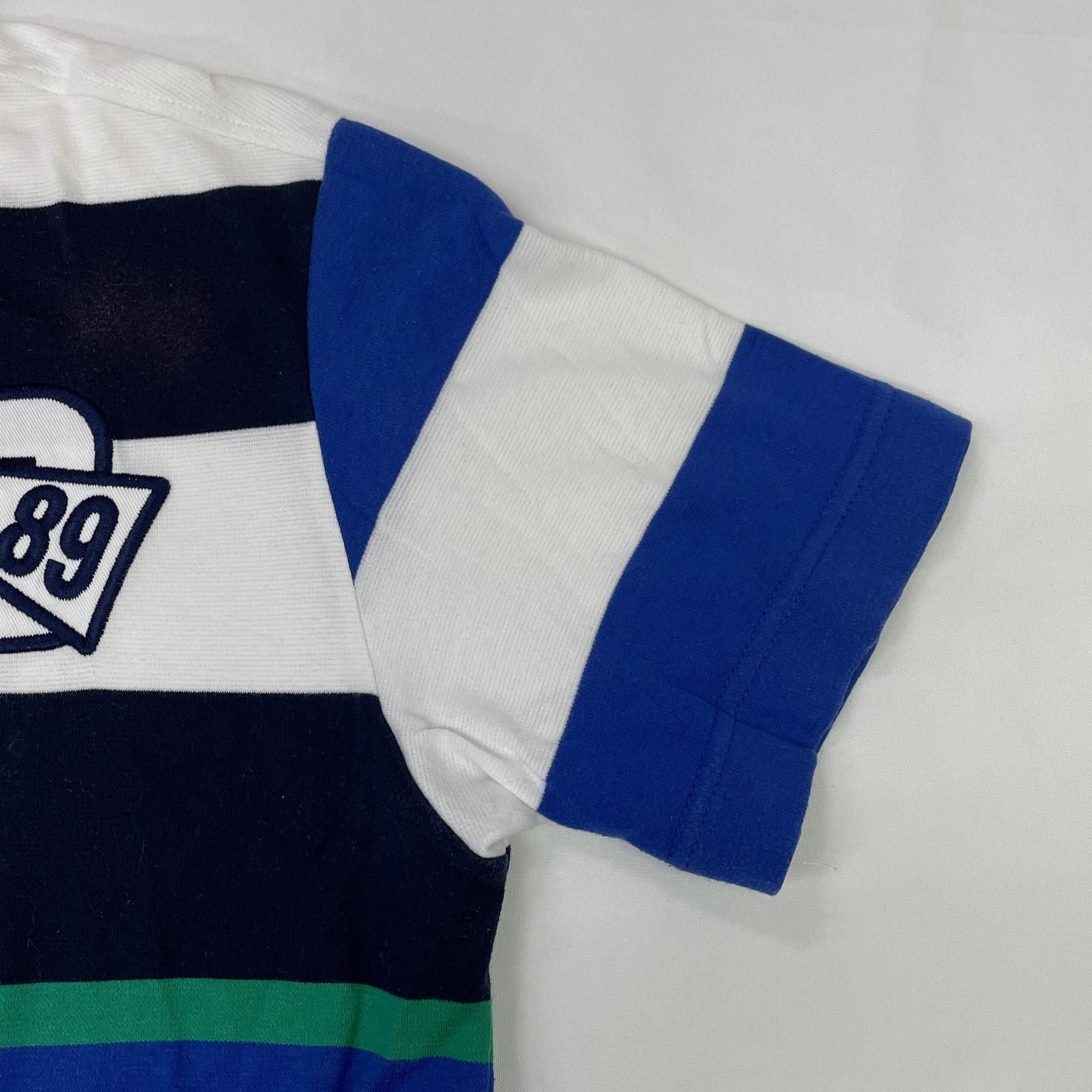 メンズ パーリーゲイツ PEARLY GATES 半袖ポロシャツ 5 L 白×マルチカラー ボーダー WWW_MEBLE-SODAR_PL