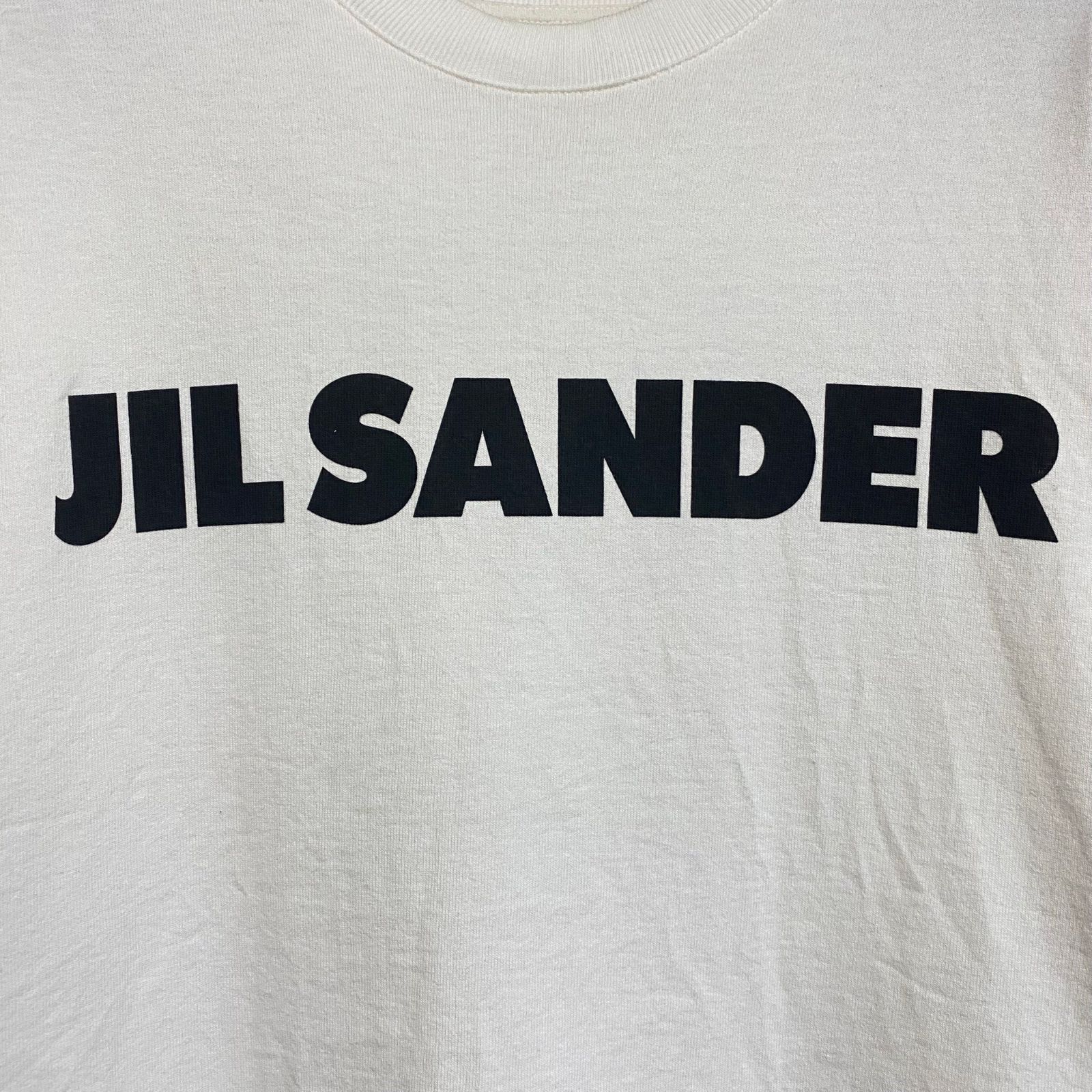 超美品 希少サイズ JIL SANDER ロゴ Tシャツ XS ホワイト ☆JIL SANDER LOGO T-SHIRT ロゴ オーバーサイズ Tシャツ (Jil