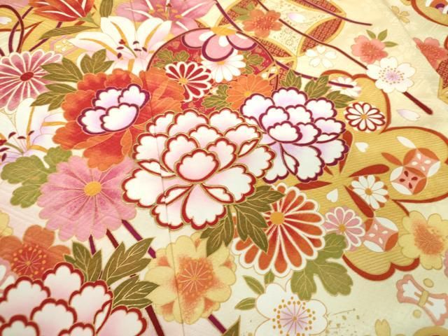 平和屋着物○豪華振袖 刺繍 舞桜 花手毬 暈し染め 金彩 正絹