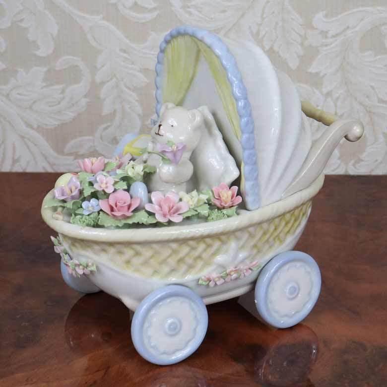 日本野鳥の会 監修キビタキ 陶器製 オルゴール 名曲 『愛のオルゴール