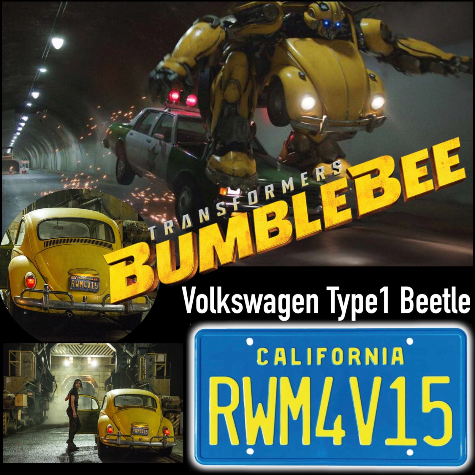 新品 ?? BUMBLEBEE RWM4V15 LICENSE PLATE トランスフォーマー 