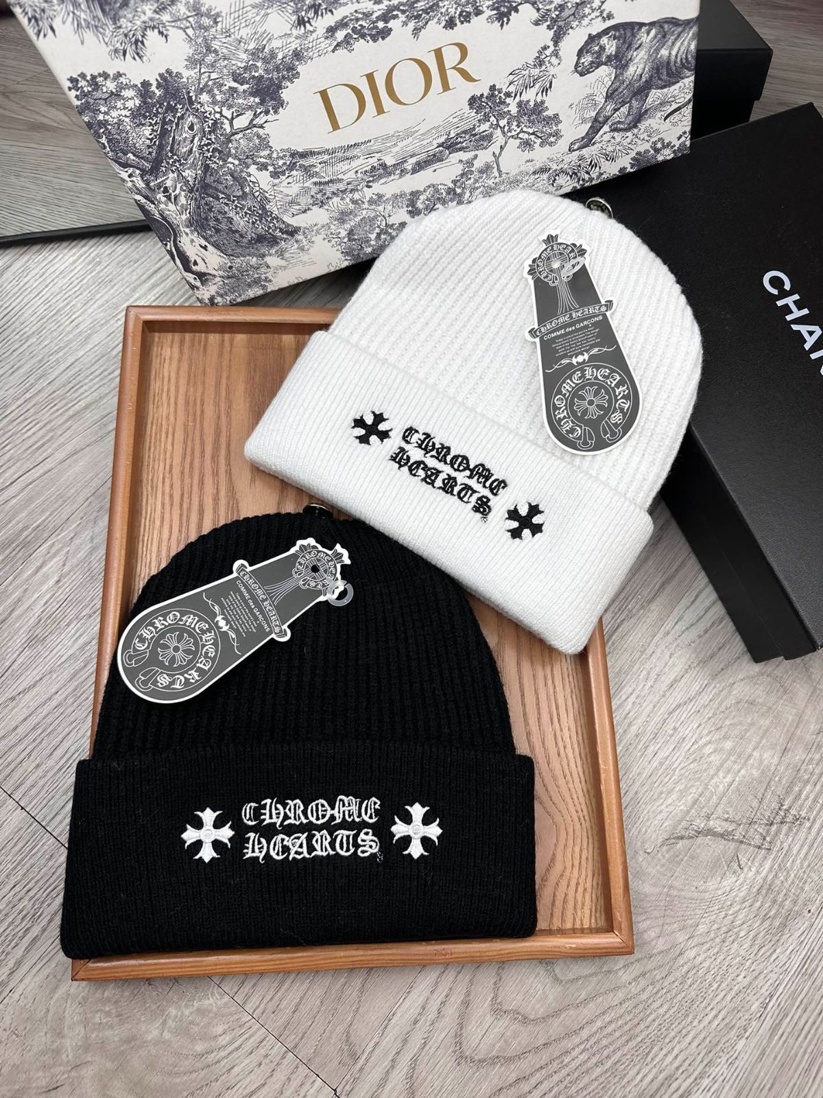 Chrome HEARTS クロムハーツ ニット帽 ニットキャップ美品