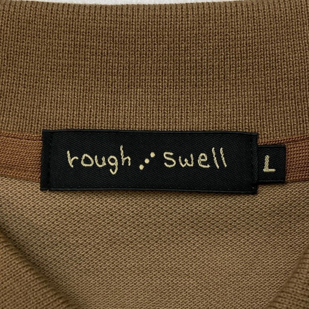 サイズ：L ROUGH&SWELL ラフアンドスウェル  半袖ポロシャツ  ブラウン系 [240101441066] ゴルフウェア メンズ ストスト サイズ：L ROUGH&SWELL ラフアンドスウェル 半袖ポロシャツ
