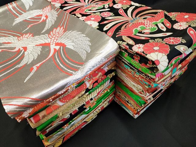 平和屋本店 子供帯 まとめて 35点 鳳凰 鶴 孔雀羽 蝶 花柄 七宝 楽器 アンティーク 金銀糸 など 着用 多数 ♥品あり ppp2590