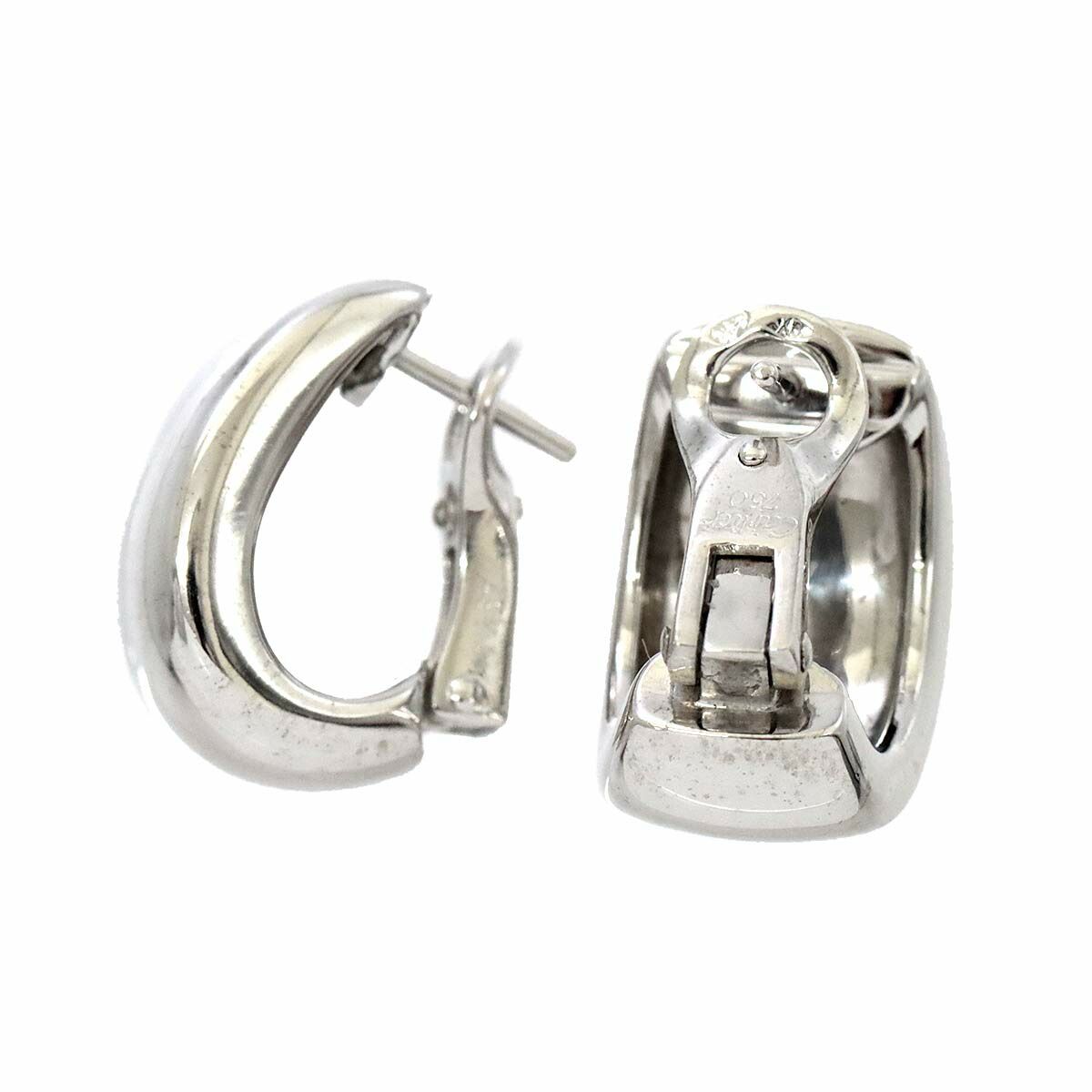 カルティエ Cartier ヌーベルバーグ ピアス K18 WG ホワイトゴールド