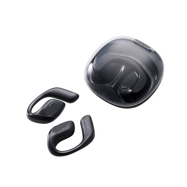 エレコム オープンイヤー型ワイヤレスヘッドホン スモーキーブラック LBT-OWS01BK