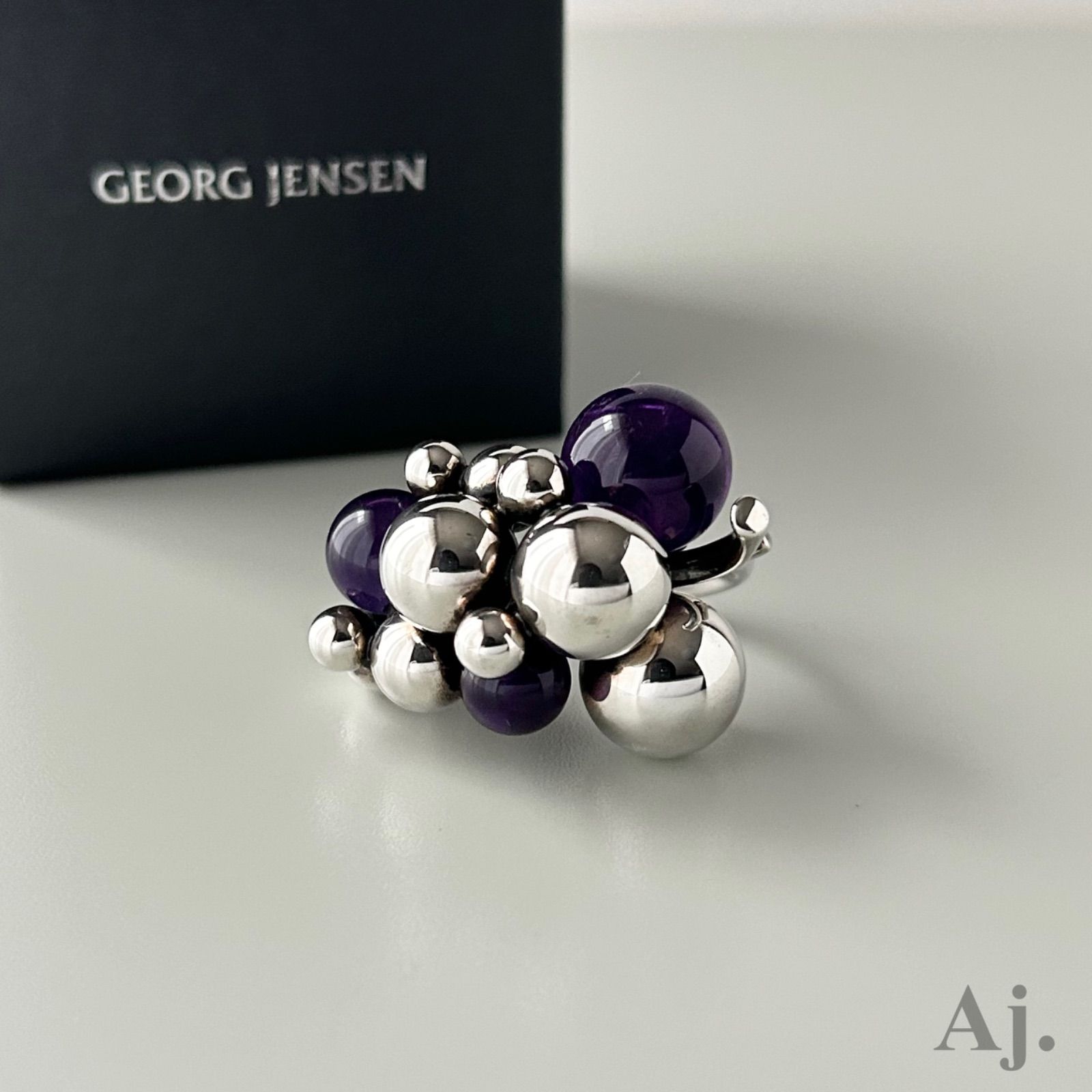 指輪・リング grape ジョージジェンセン ムーンライトグレープ アメジスト リング