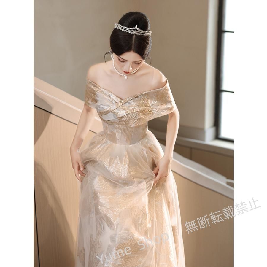 ロングドレス 演奏会 安い ドレス ゴールド シルバー 花嫁 カクテルドレス 結婚式 イブニングドレス 二次会 フォーマル 発表会 パーティードレス nhdw115