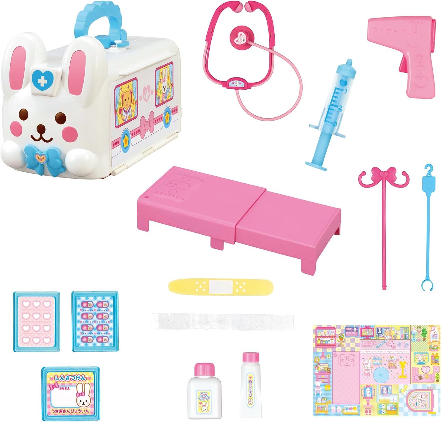 【Amazon.co.jp 限定】パイロット メルちゃん おせわパーツ ピピピでしんだん! おしゃべりいっぱい うさぎさんきゅうきゅうしゃ(ピンクのまつばづえセット)2歳 3歳