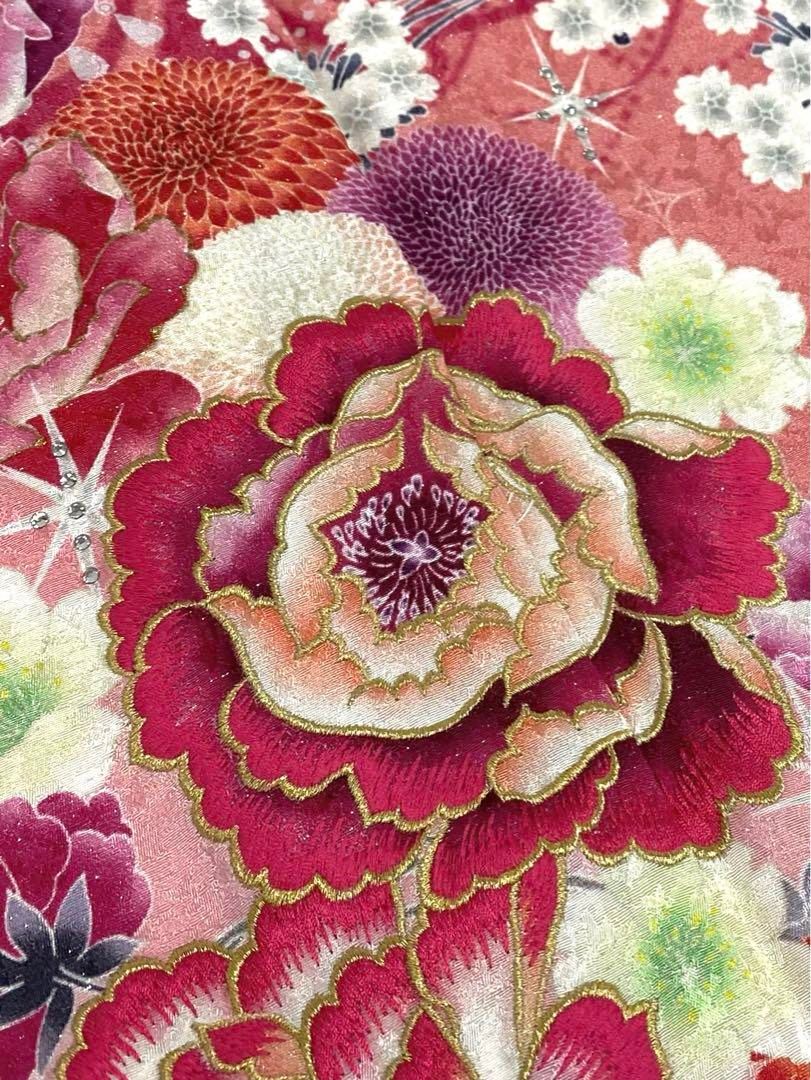 振袖 豪華 銀通し 刺繍 金彩 ストーン 紋意匠 身丈168cm MO2537