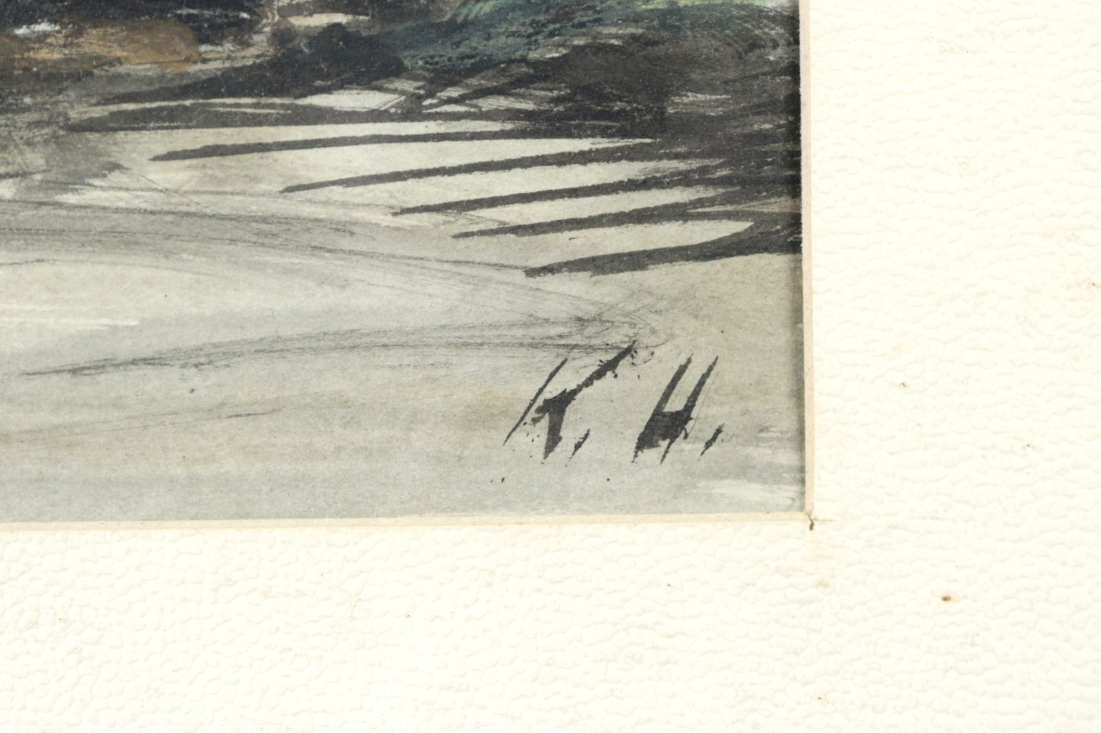 平賀亀助(平賀亀祐) 「風景画」 肉筆水彩画 家 唐物 骨董 古美術 楾