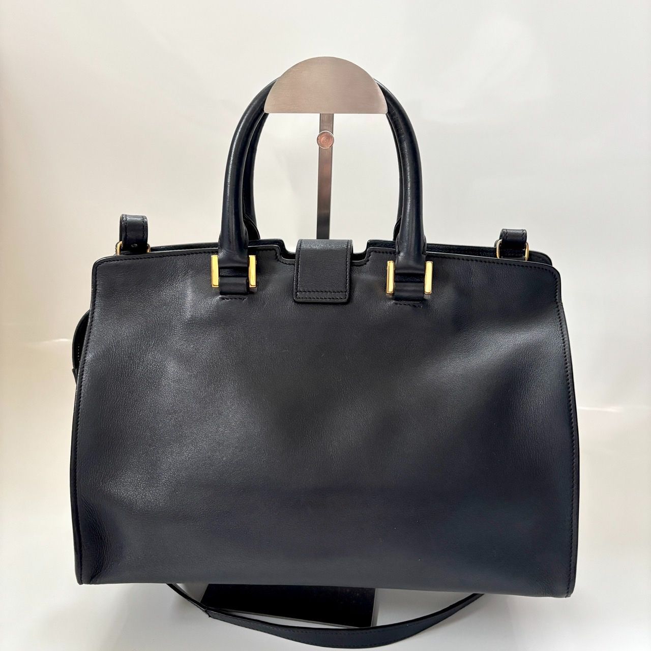 【極美品】サンローラン　ベイビーカバス　2way バッグ　カサンドラ　レザー　黒 美品 SAINT LAURENT PARIS サンローランパリ ベイビーカバス