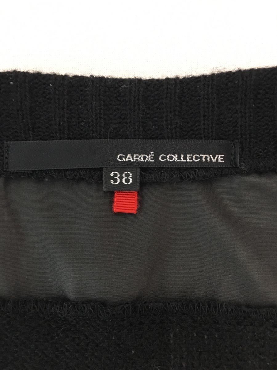 GARDE COLLECTIVE ウール混 袖切替 ブルゾン ジャケット size38/黒