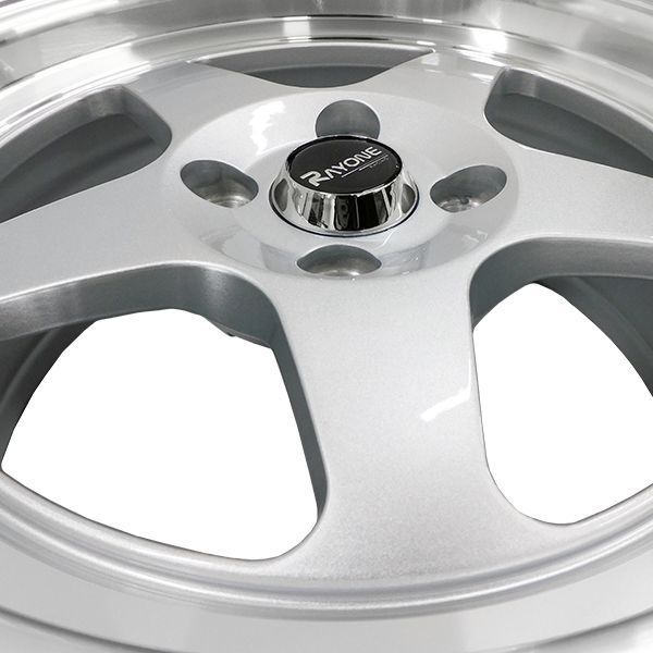4本セット Rayone Racing 536 15インチ 7J+35 4H PCD100 シルバー