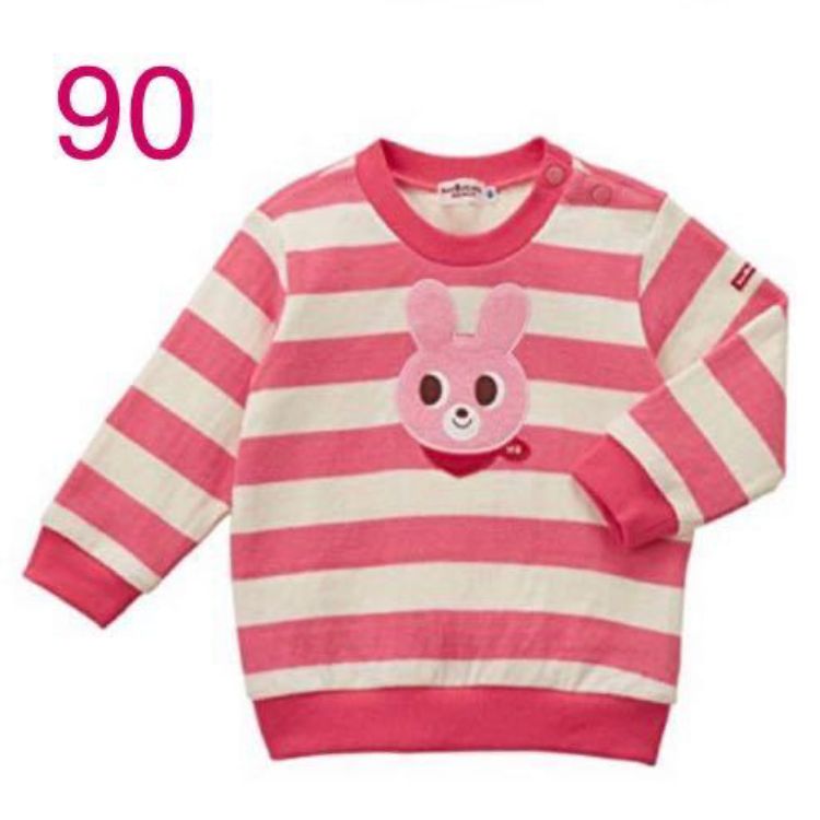 新品タグ付き ミキハウス ホットビスケッツ トレーナー 90 子ども服 いちご メルカリ