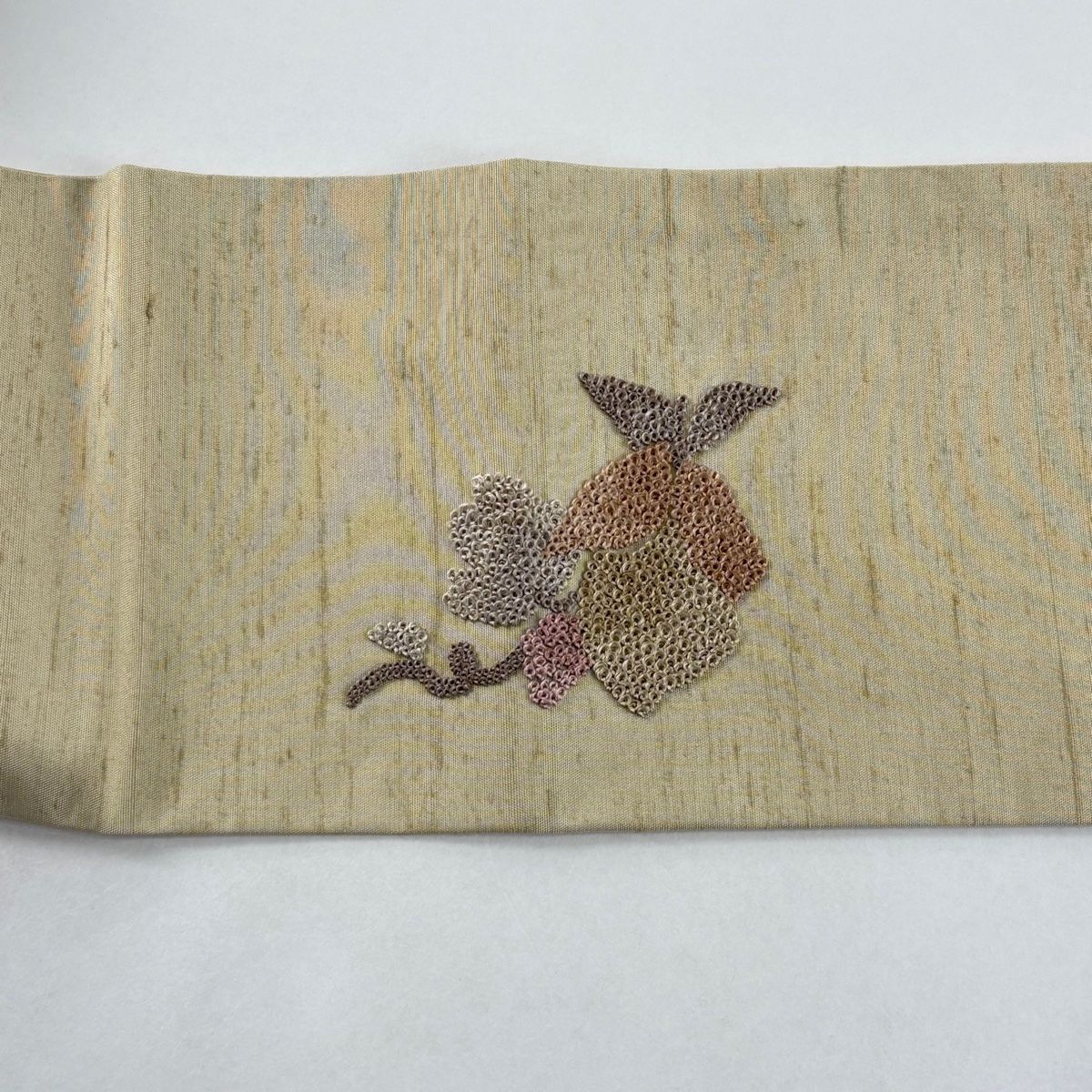 名古屋帯 美品 秀品 生り物 相良刺繍 ベージュ 正絹 【中古】 - メルカリ