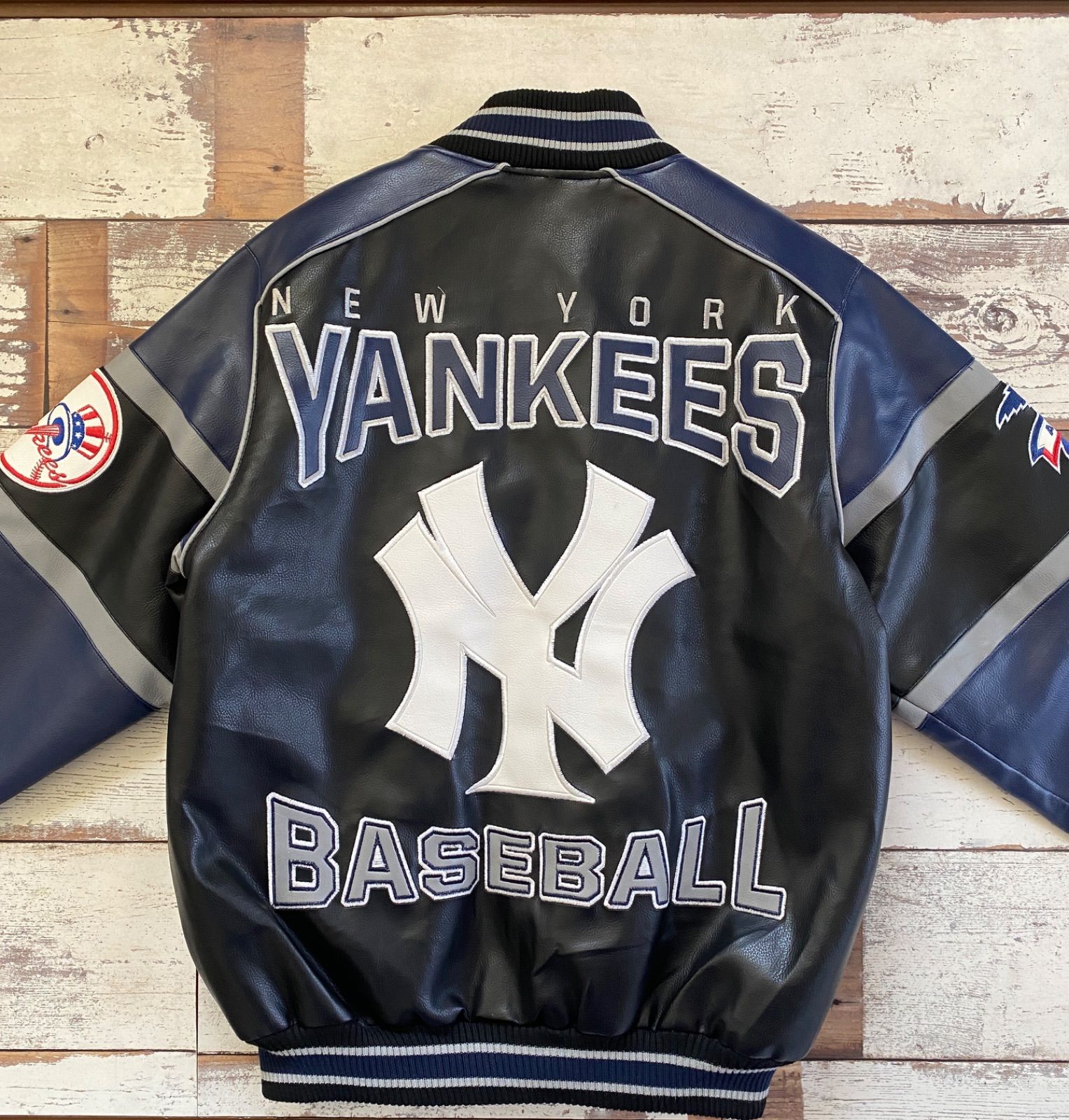 美品 激レア NEW YORK YANKEES レザージャケット スタジャン MLB USA 希少Ｓサイズ - メルカリ