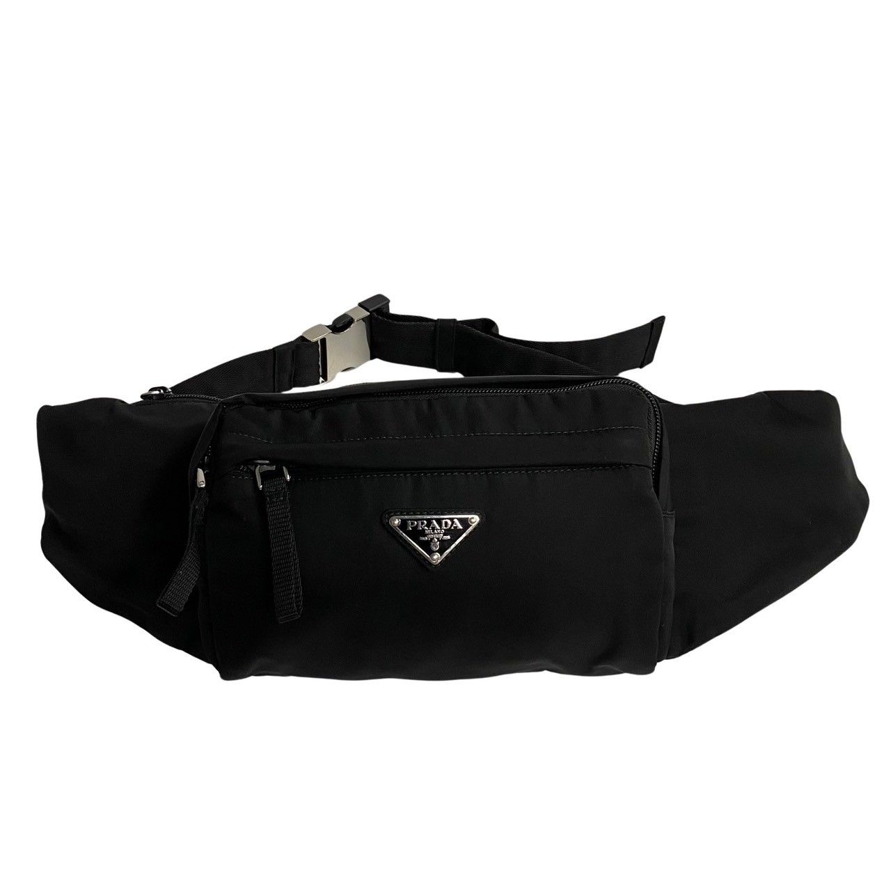 極 美品 希少品 PRADA プラダ 三角ロゴ ナイロン ミニ 嘆く ボディ 