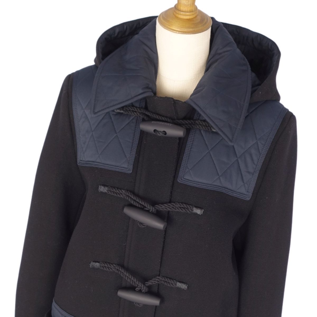極美品 バーバリー BURBERRY コート ダッフルコート フード フーディー 