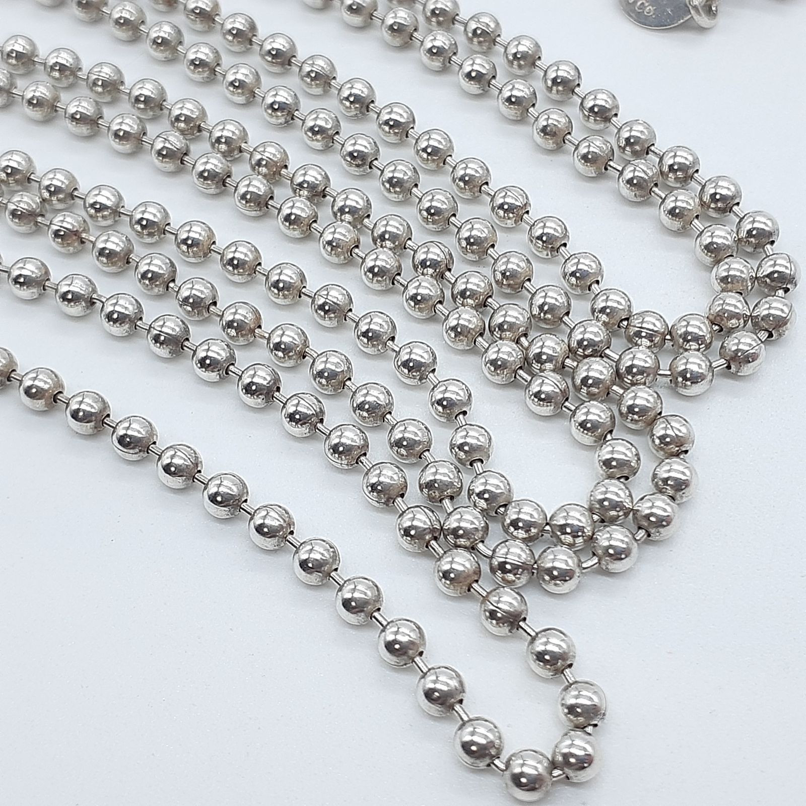 TIFFANY ティファニー ボールチェーン ロング ネックレス