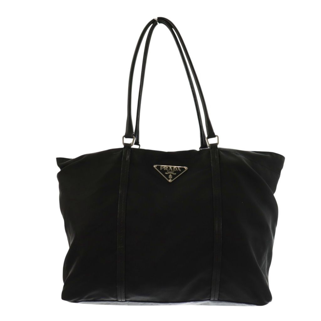 格安 PRADA(プラダ)トートバッグ　ナイロン　ロゴプレート PRADA プラダ ロゴプレート トートバッグ ナイロン素材