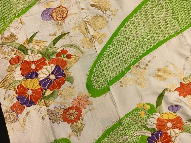 平和屋着物□豪華振袖 駒刺繍 絞り 松皮菱花文 金彩 やまと誂製 平和屋着物□豪華振袖 駒刺繍 絞り 松皮菱花文 金彩 やまと誂製