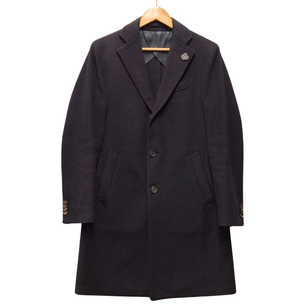 LARDINI ラルディーニ ウール チェスターコート ネイビー サイズ 46