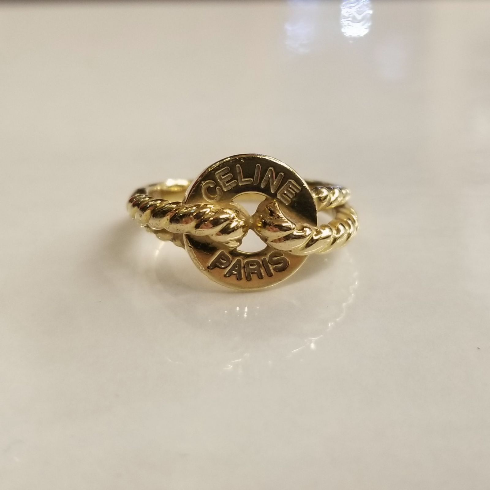 ヴィンテージ CELINE 18金 ダイヤ リング 指輪 6ｇ ヴィンテージ CELINE 18金 ダイヤ リング 指輪 6g CELINE