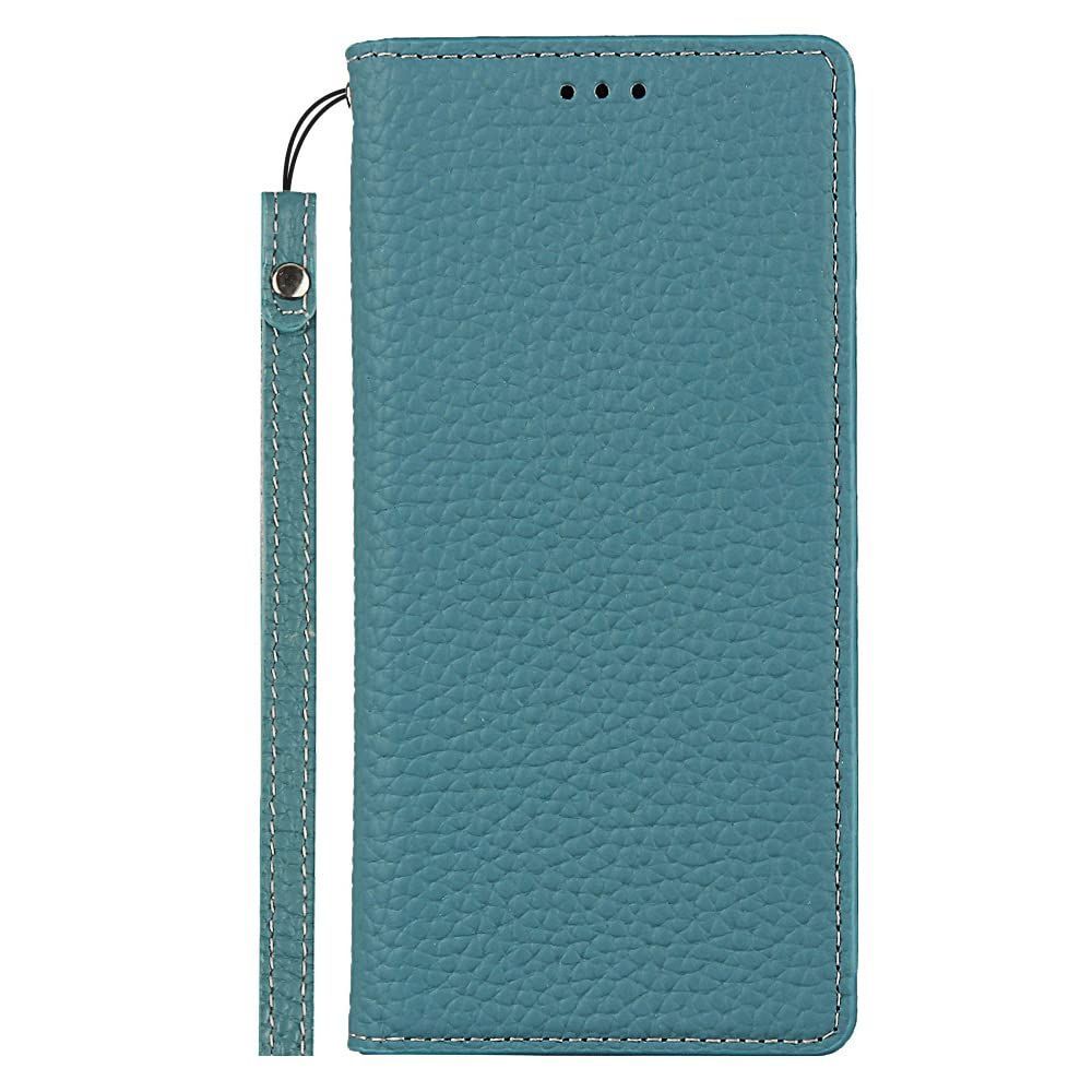 【在庫処分】アイフォン 高級牛革 13 ケース ケース 手帳型 本革 マグネット式 手帳型 スタンド機能 カード収納 13 ストラップ付き iPhone 13 iPhone 手帳型 ケース Elick カバー ターコイズ