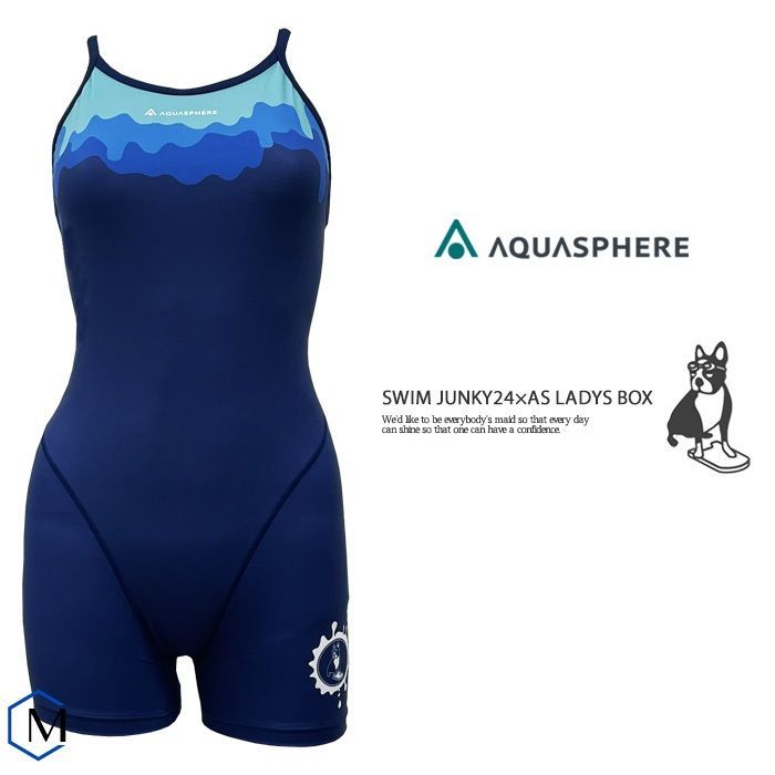 2024年新作 レディース 競泳練習用水着 AQUASPHERE アクアスフィア SWIM JUNKY24×AS LADYS BOX Lサイズ　水泳/プール/スイミング