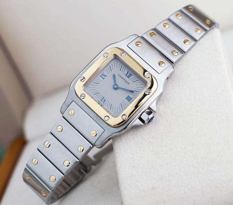 美品 カルティエ サントス ガルベ シルバー ローマン SM Cartier