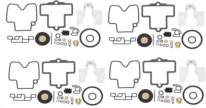 world Imp Motor カワサキ 用 FCR35 37 39 41 キャブレター リペアキット オーバーホール 4個SET 取り付け メンテナンス パーツ 純正 タイプ 社外品