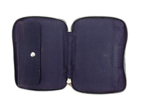 美品 エルメス 二つ折り財布 フールトゥ ラウンドファスナー キャンバス グレー エルメス 二つ折り財布 ラウンドファスナー パースPM フールトゥ