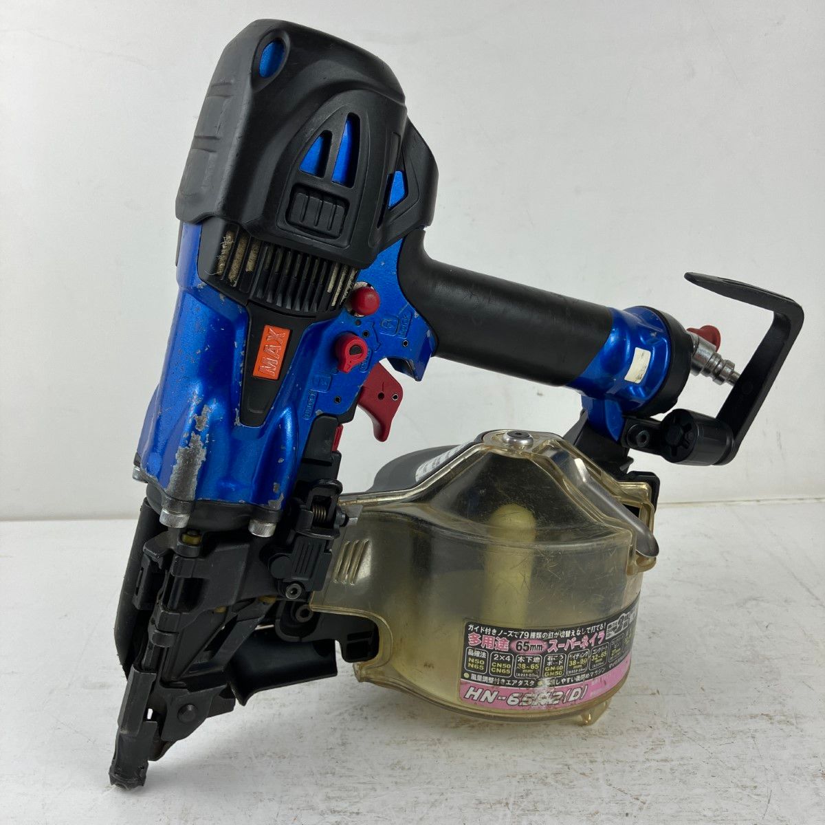ЗЗMAX マックス 65mm 高圧 エア釘打ち機 ケース付 HN-65N2 D ブルー
