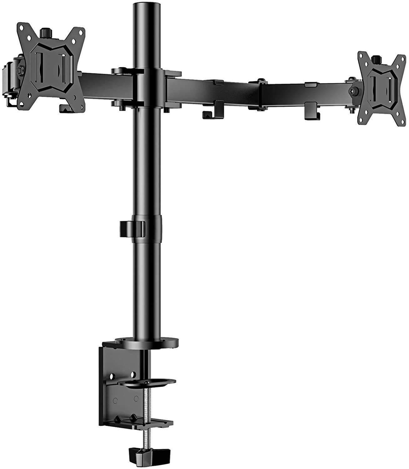 【特価商品】VESA規格100*100 デュアル ディスプレイアーム 耐荷重8kg 多角度調節 13～32型 2画面 PCモニタアーム ErGear