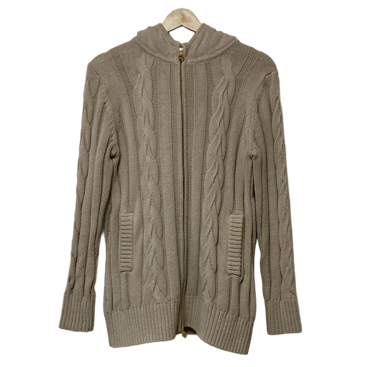 Burberry Blue Label バーバリーブルーレーベル パーカー サイズ38 M レディース - ベージュ 長袖|ニット|ジップアップ