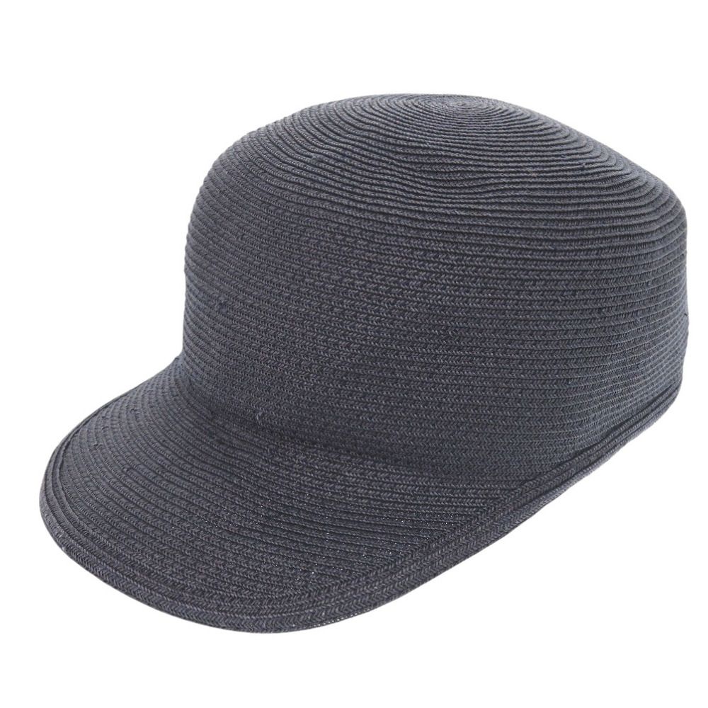 新品同様 エルメス キャップ エマ ペーパー/ポリエステル ネイビー