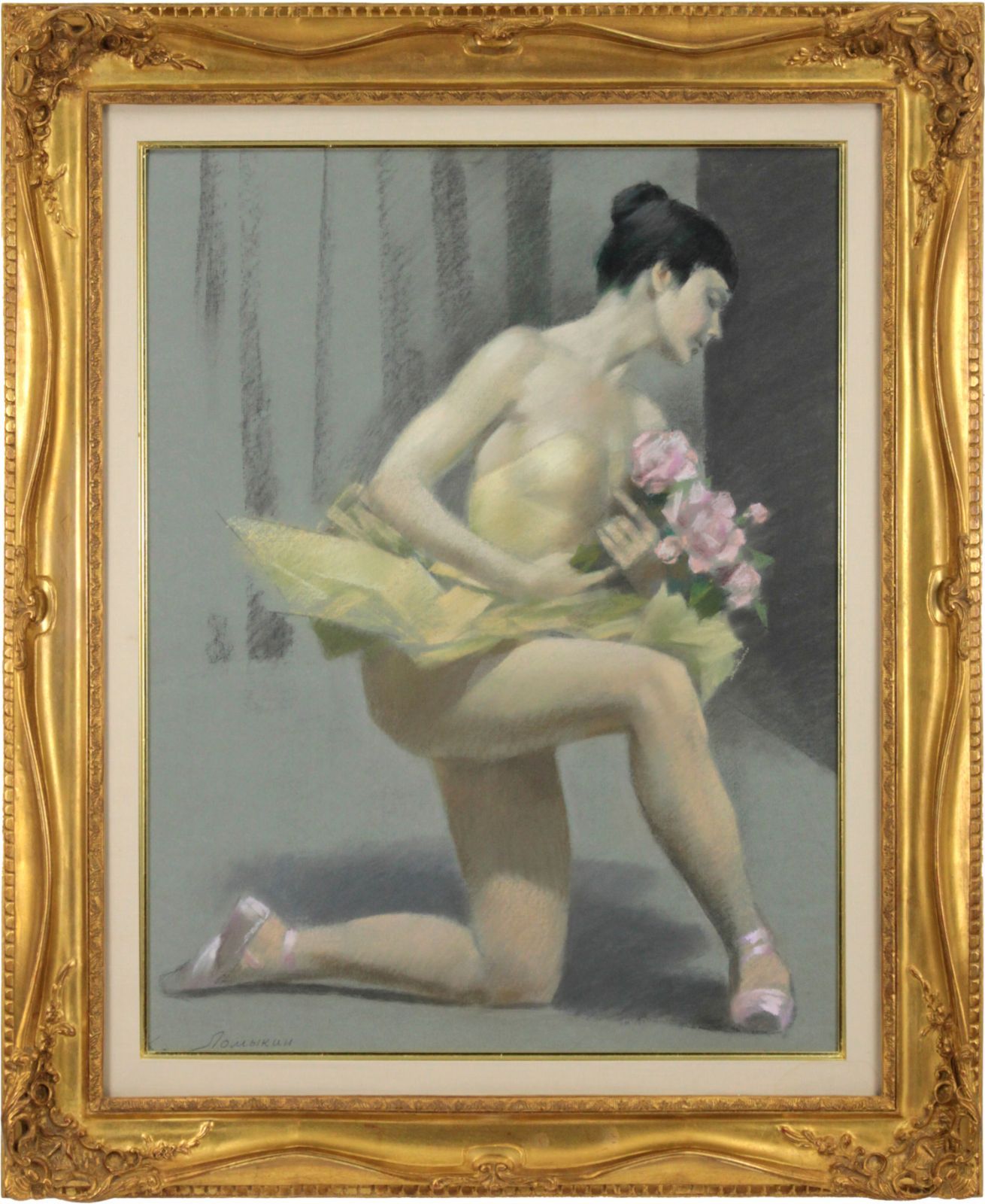 ロムイキン 「喝采」 パステル画 絵画 - メルカリ